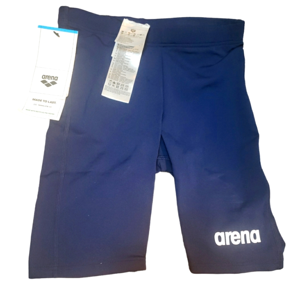 Arena men's team Jammer solid f usa 24 Navy white swim trunk nwt